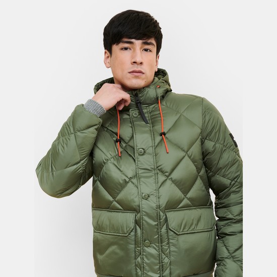 Aigle Warm & Waterproof Quilted Vest Coats Men Green ZA-91075